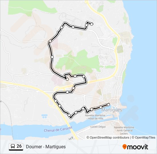 26 bus Line Map