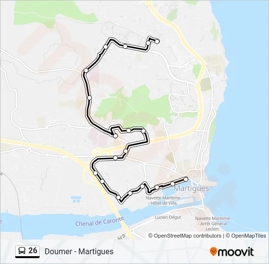 26 Bus Line Map