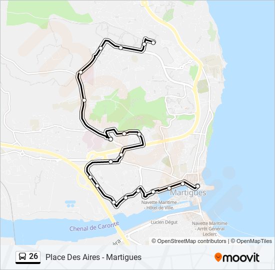 26 bus Line Map