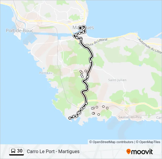 30 Bus Line Map