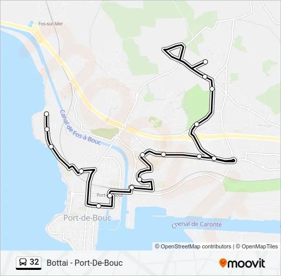 32 Bus Line Map