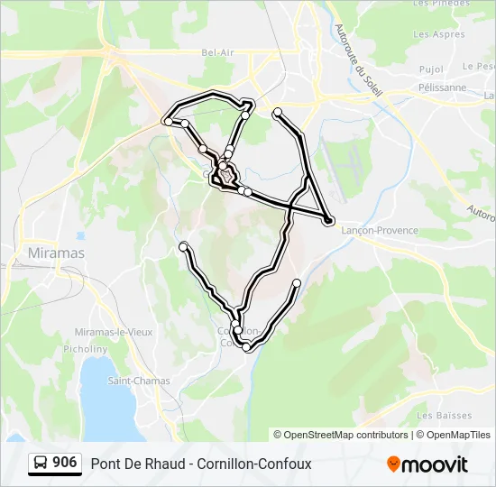 906 Bus Line Map