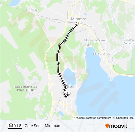 Plan de la ligne 910 de 