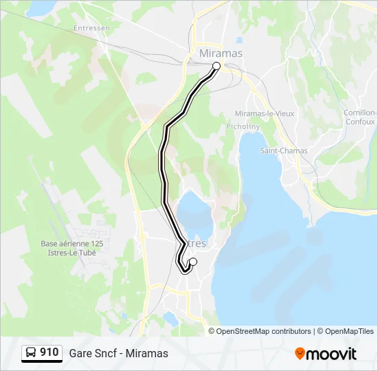 910 Bus Line Map