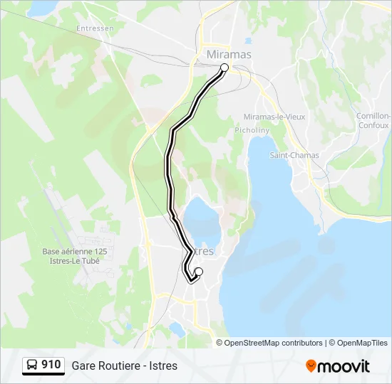 910 Bus Line Map