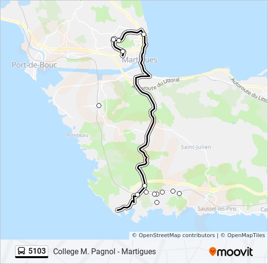 5103 Route Schedules Stops Maps College M Pagnol Martigues
