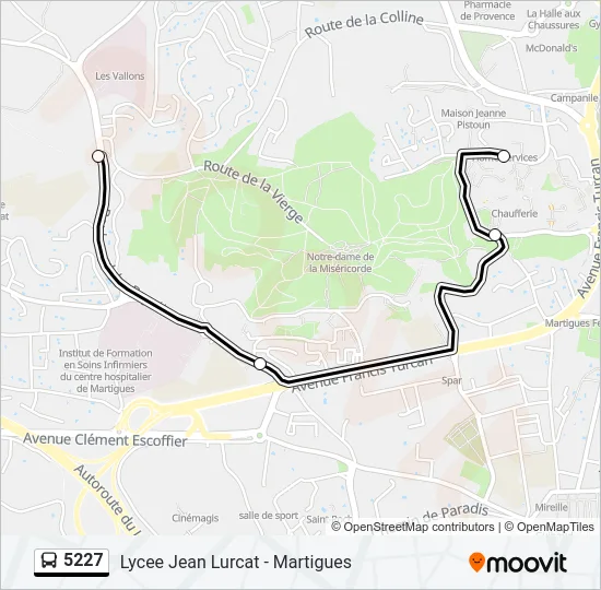 5227 Bus Line Map