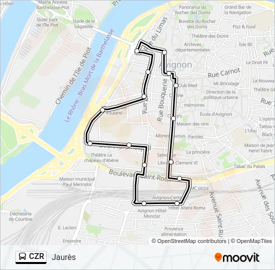 CZR Bus Line Map