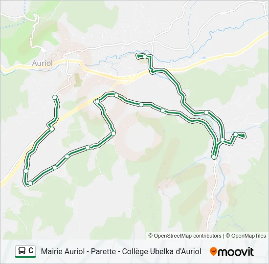 C Bus Line Map