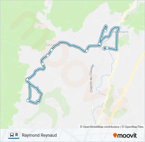 R Bus Line Map