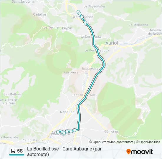 5S Bus Line Map