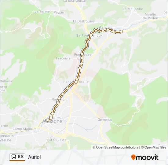 8S Bus Line Map