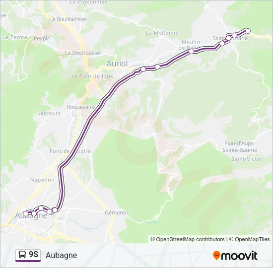 9S Bus Line Map