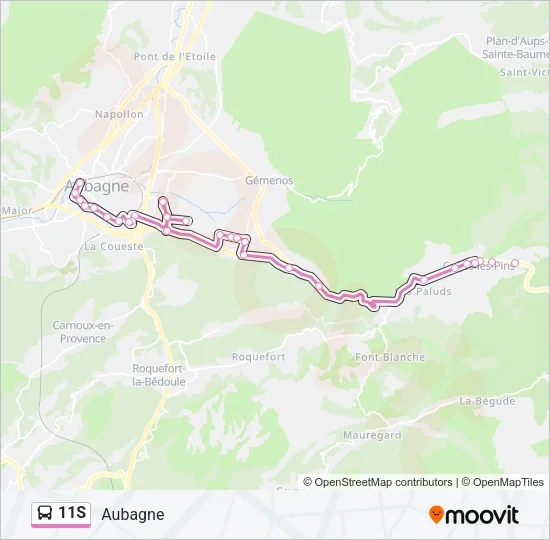11S Bus Line Map
