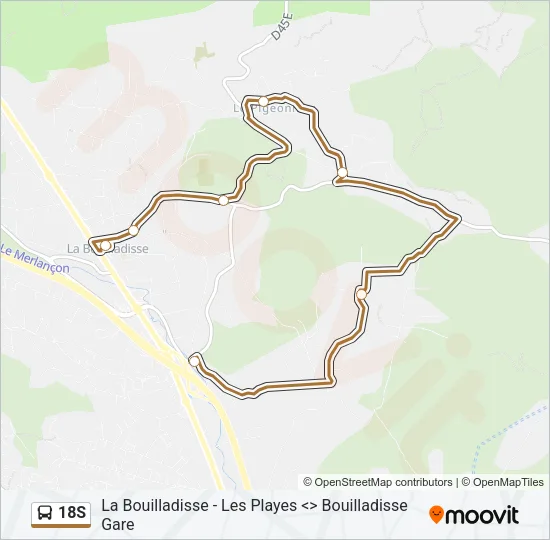 18S Bus Line Map