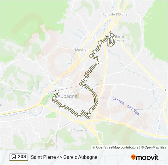 20S Bus Line Map