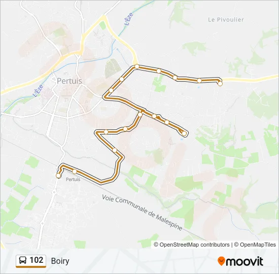 102 Bus Line Map