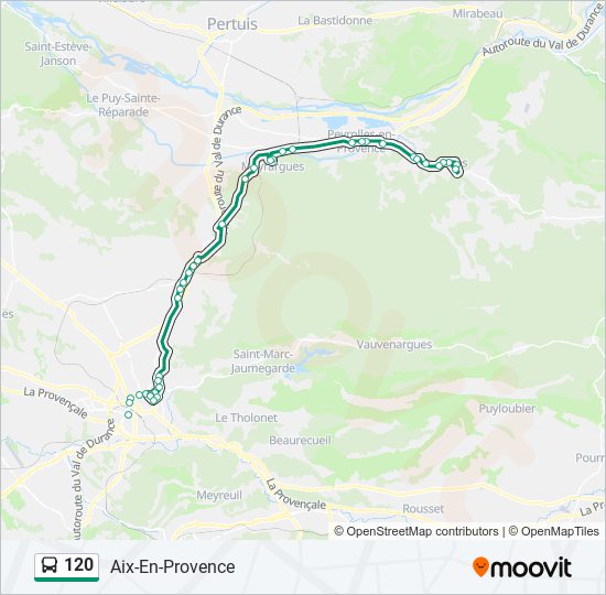 120 bus Line Map