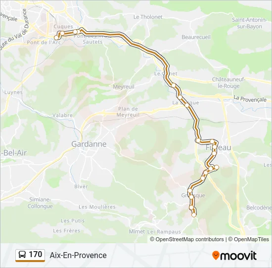 170 Bus Line Map