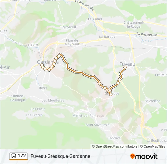 172 Bus Line Map