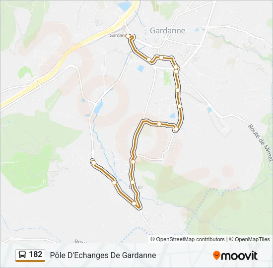 182 Bus Line Map