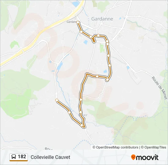182 Bus Line Map