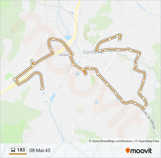 183 Bus Line Map