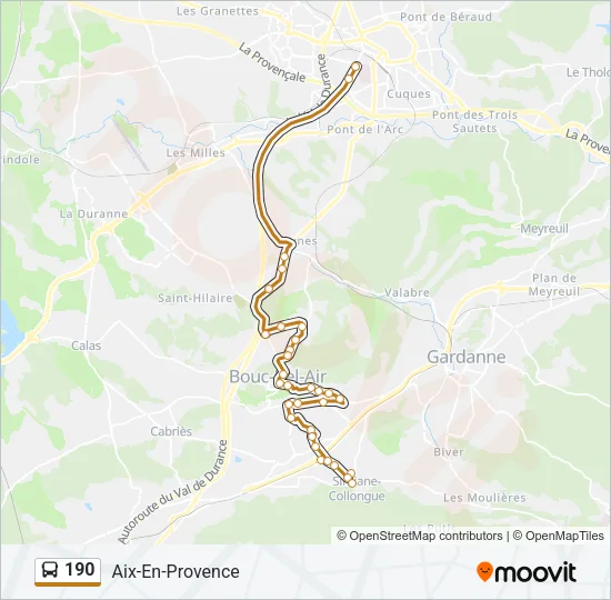 190 Bus Line Map