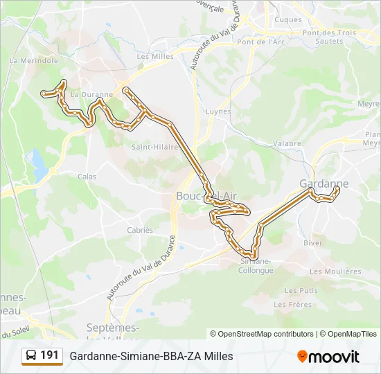 191 Bus Line Map