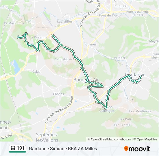 191 bus Line Map