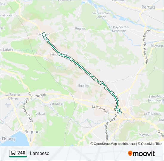 240 bus Line Map