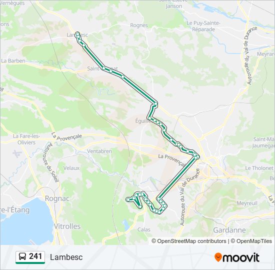 Mapa de 241 de autobús