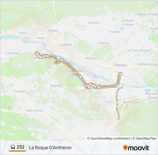 252 Bus Line Map