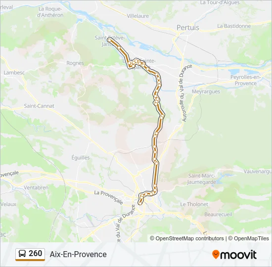 260 Bus Line Map