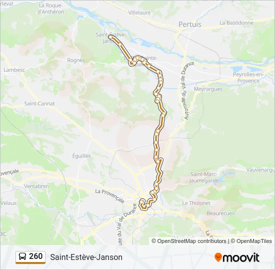260 Bus Line Map