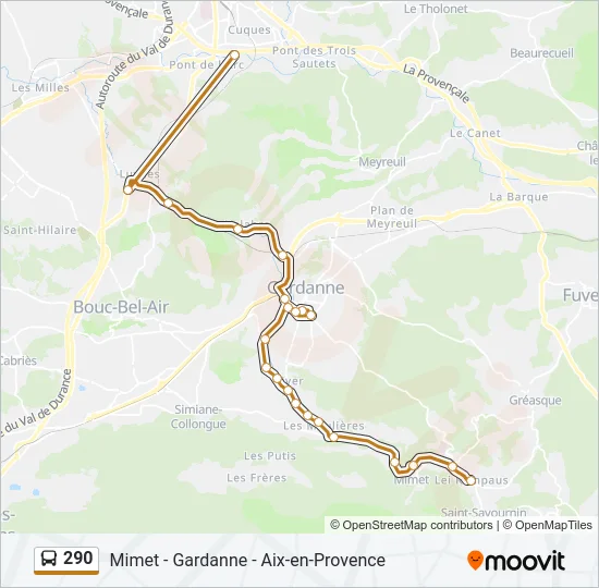 290 Bus Line Map