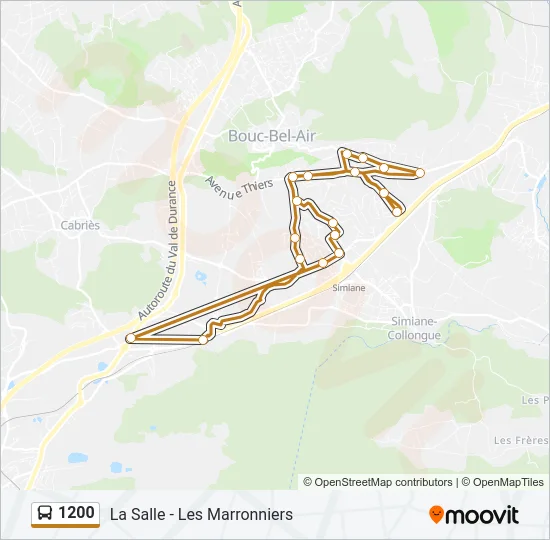 1200 Bus Line Map