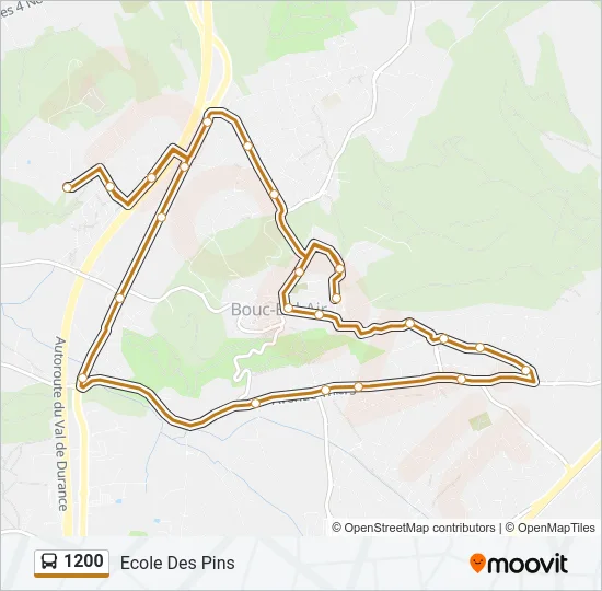 1200 Bus Line Map