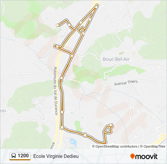 1200 Bus Line Map