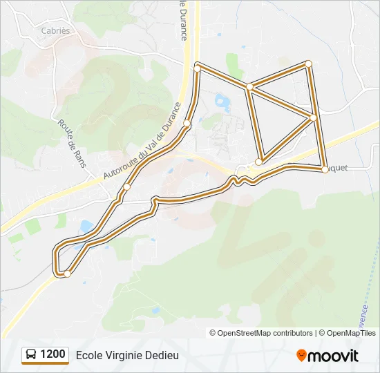 1200 Bus Line Map