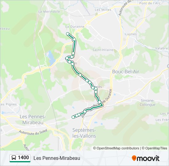 1400 bus Line Map