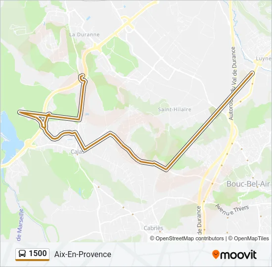 1500 Bus Line Map