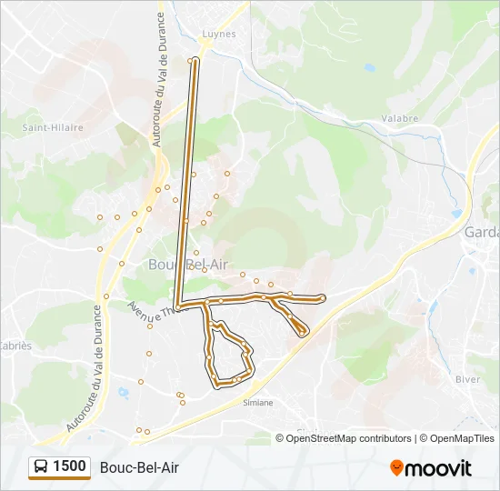 1500 Bus Line Map