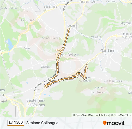 1500 Bus Line Map