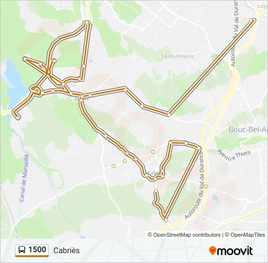 1500 Bus Line Map