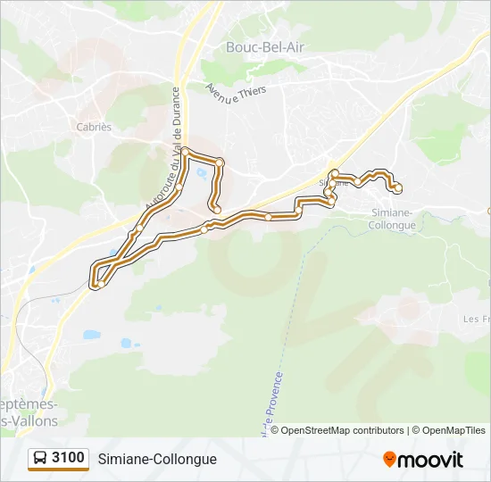 3100 Bus Line Map