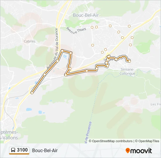 3100 Bus Line Map