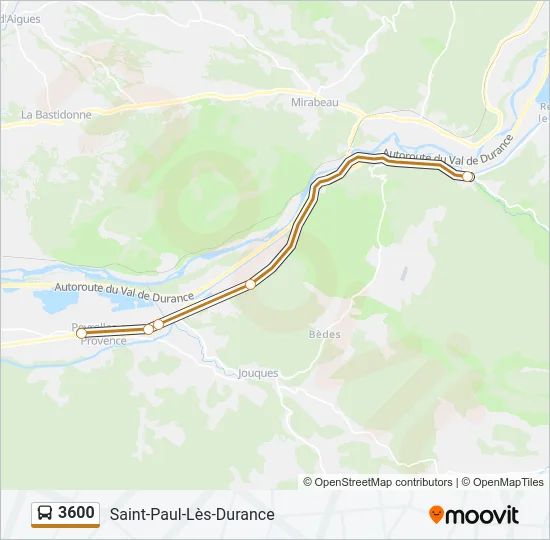 3600 Bus Line Map