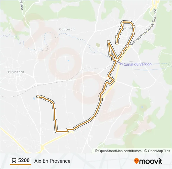 5200 Bus Line Map