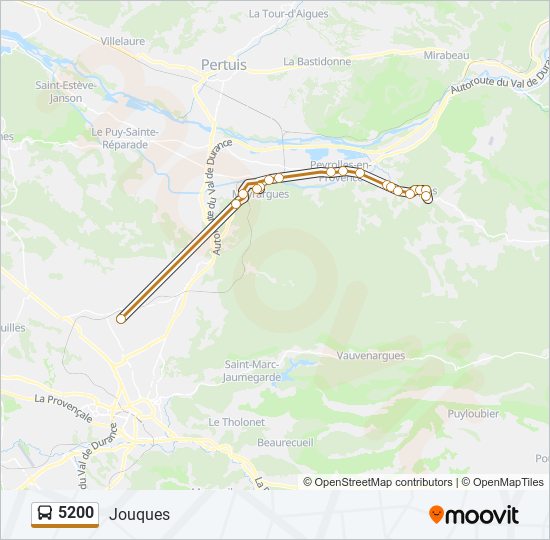 5200 bus Line Map